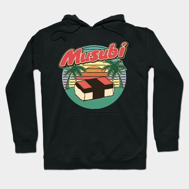 Japanase Hawaiian Spam Musubi Retro 90s Kawaii Hawaii Hoodie by Moulezitouna